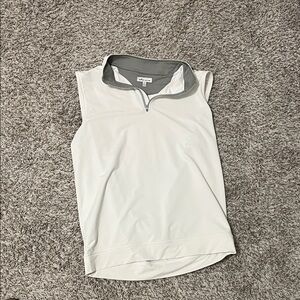 Peter Millar White Vest with Gray Collar